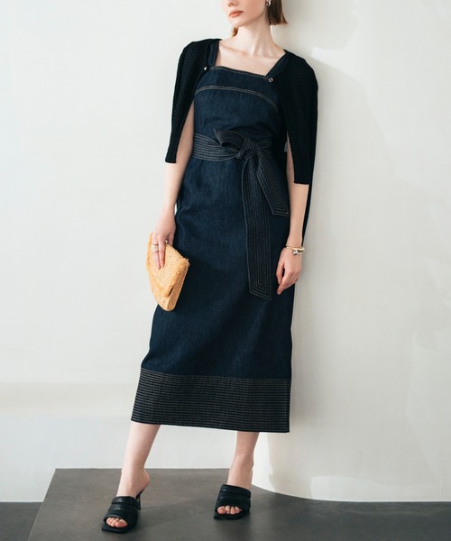 「Lil Ambition」 サロペットスカート S ネイビー レディース_画像9