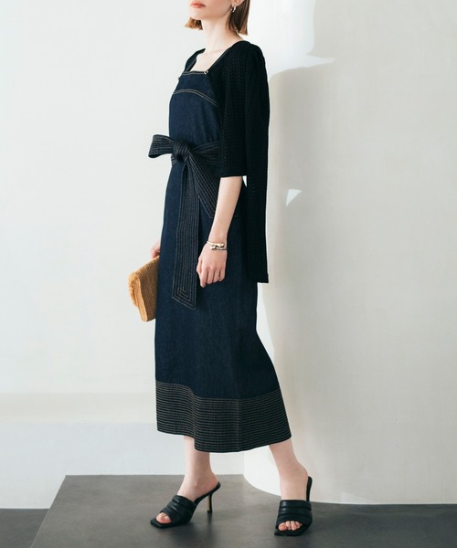 「Lil Ambition」 サロペットスカート S ネイビー レディース_画像10