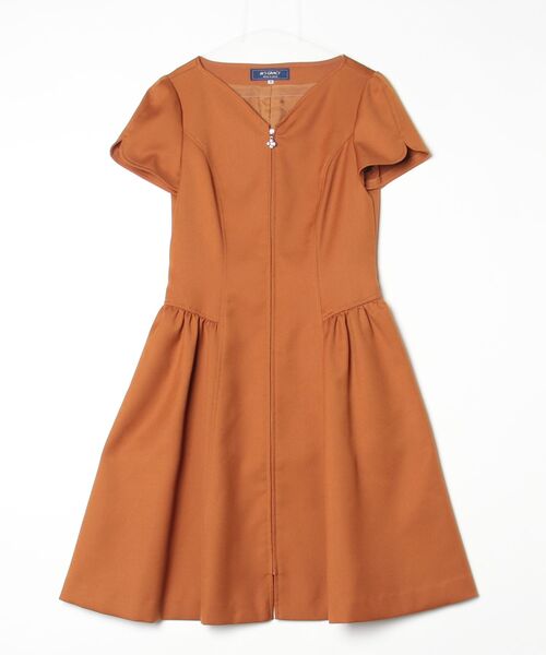 エムズグレイシー半袖ワンピース　美品 M'S GRACY（エムズグレイシー） 半袖ワンピース 38 ブラウン