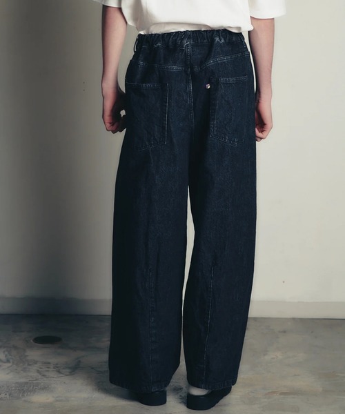 ワイドパンツ ジーンズ 「is-ness/イズネス」5PK BALLOON PANTS(Enzyme Wash) メンズの画像