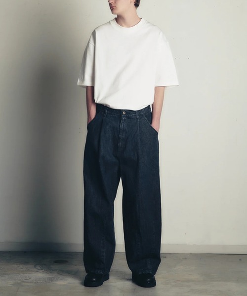 ワイドパンツ ジーンズ 「is-ness/イズネス」5PK BALLOON PANTS(Enzyme Wash) メンズの画像
