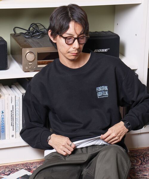 「FFEIN」 スウェットカットソー SMALL ブラック メンズ_画像6