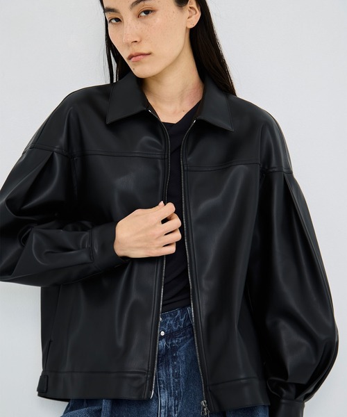 VACHEMENT Gジャン風ブルゾン VACHEMENT ブルゾン アウター 「VACHEMENT/ヴァシュモン」ECO レザーG