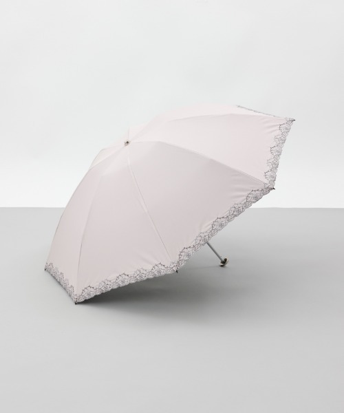 日傘 uvカット 折りたたみ傘 「 Aquascutum（アクアスキュータム）」エレガンス刺しゅう晴雨兼用傘（折りたたみ傘） レディースの画像
