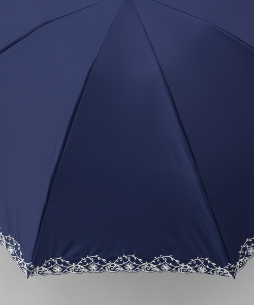 日傘 uvカット 折りたたみ傘 「 Aquascutum（アクアスキュータム）」エレガンス刺しゅう晴雨兼用傘（折りたたみ傘） レディースの画像
