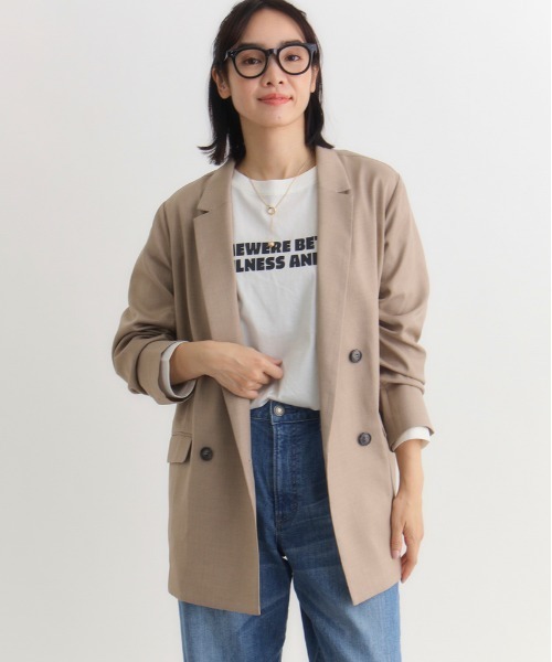 「Right-on」 「HONEYSUCKLE ROSE」テーラードジャケット L ダークグレー レディース_画像4