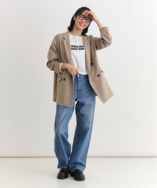 「Right-on」 「HONEYSUCKLE ROSE」テーラードジャケット L ダークグレー レディース_画像8