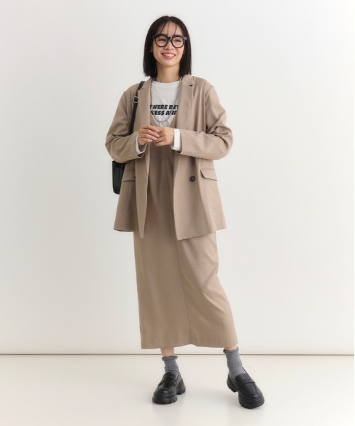 「Right-on」 「HONEYSUCKLE ROSE」テーラードジャケット L ダークグレー レディース_画像9