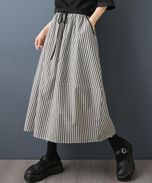 ロング スカート ストライプロングスカート : ZOZOTOWN Yahoo!店