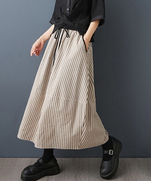 ロング スカート ストライプロングスカート : ZOZOTOWN Yahoo!店
