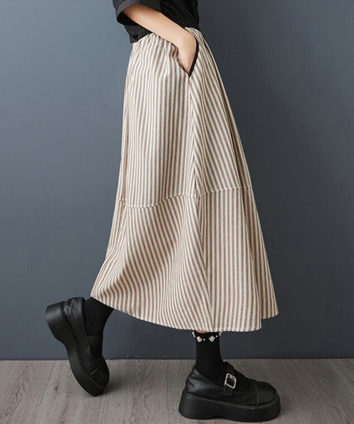 ロング スカート ストライプロングスカート : ZOZOTOWN Yahoo!店