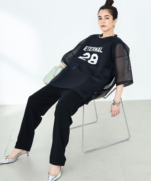 「Rie Miller」 半袖Tシャツ 38 ホワイト レディース_画像4
