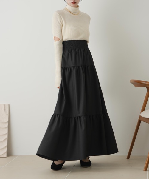 「hinari」 ロングスカート X-SMALL ブラック レディース_画像8