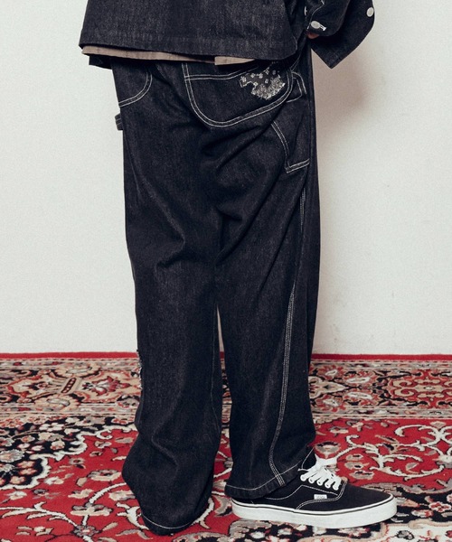 「Subciety」 デニムパンツ X-LARGE ブラック メンズ_画像8