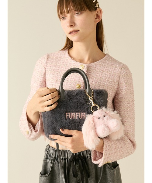 「FURFUR」 2WAYバッグ F チャコールグレー レディース_画像6