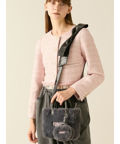 「FURFUR」 2WAYバッグ F チャコールグレー レディース_画像9