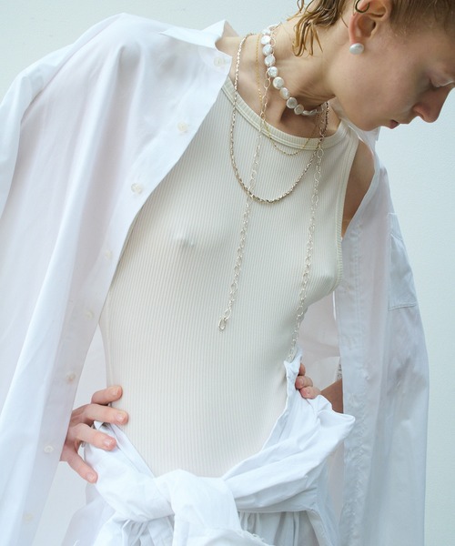 ネックレス 「les bon bon」quiet metallic necklace/クワイエット メタリック ネックレス BOB980 レディースの画像