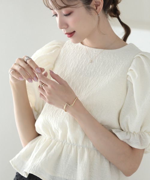 「MERAKI」 7分袖ブラウス M ピンク レディース_画像6