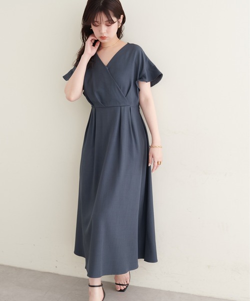 natural couture ワンピース 「sherbet line」接触冷感カシュクール