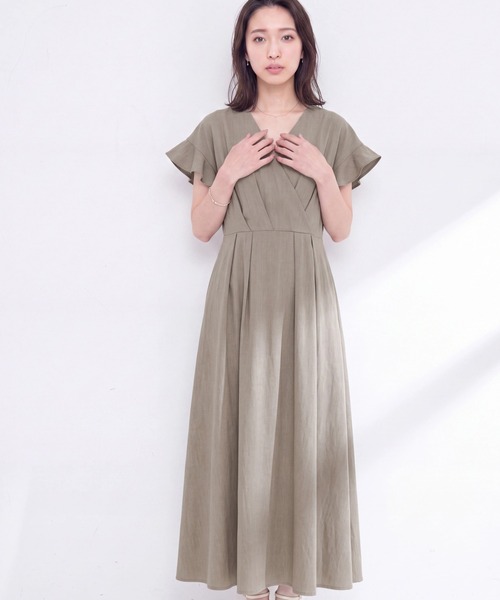 natural couture ワンピース 「sherbet line」接触冷感カシュクール