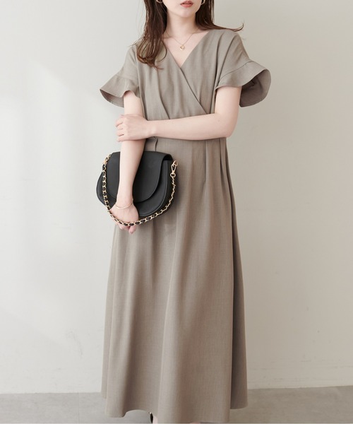 natural couture ワンピース 「sherbet line」接触冷感カシュクール