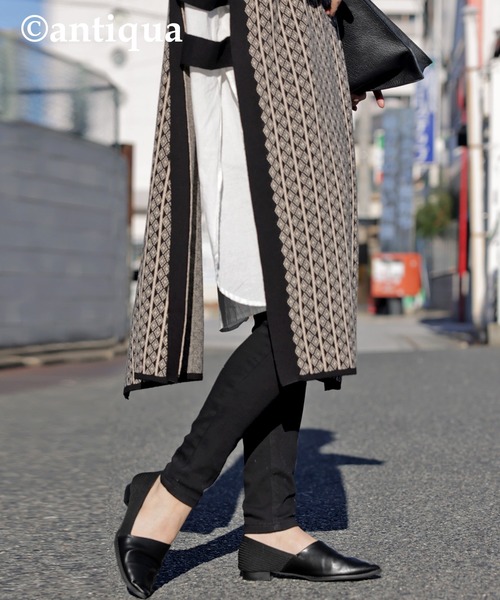 「antiqua」 フラットパンプス S ブラック レディース_画像6