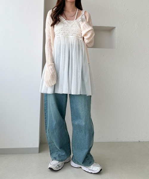 「apres jour clair」 ノースリーブチュニック フリー オフホワイト レディース_画像6