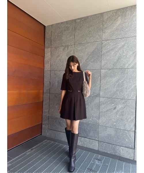 Her lip to 半袖ワンピース S ブラウン レディース : ZOZOTOWN Yahoo