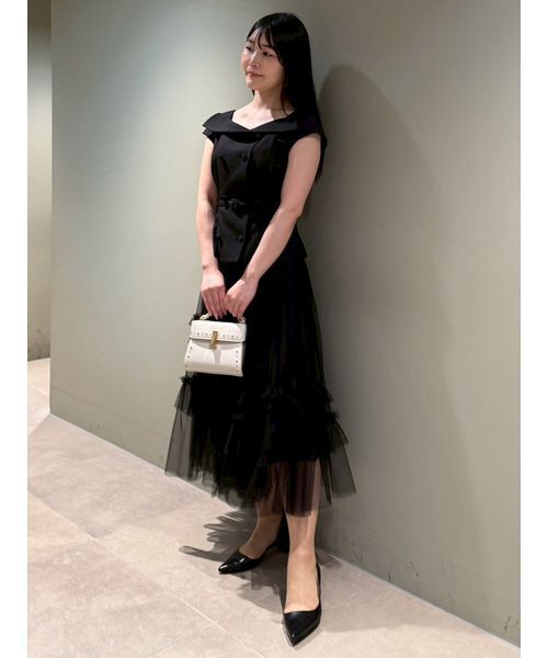 CELFORDセルフォードベルト付ペプラムベスト38sizeブラック新品/未使用 CELFORD（セルフォード） コート アウター ベルト付きペプラムジレ