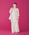 tシャツ シアーベロア2WAY6分袖プルオーバ...の詳細画像1