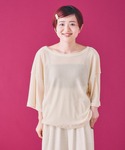 tシャツ シアーベロア2WAY6分袖プルオーバ...の詳細画像4