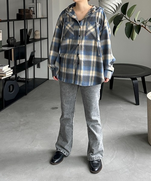 「PILIT」 長袖シャツ MEDIUM ブルー レディース_画像3