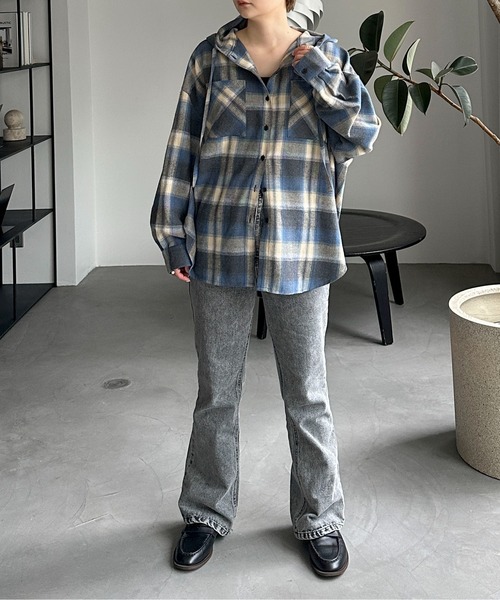 「PILIT」 長袖シャツ MEDIUM ブルー レディース_画像4