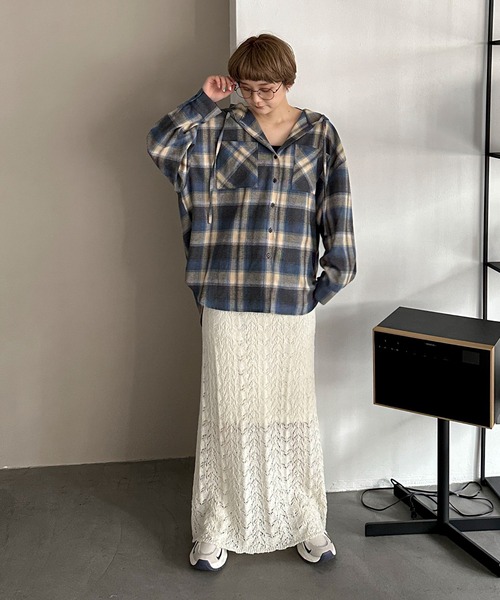 「PILIT」 長袖シャツ MEDIUM ブルー レディース_画像6