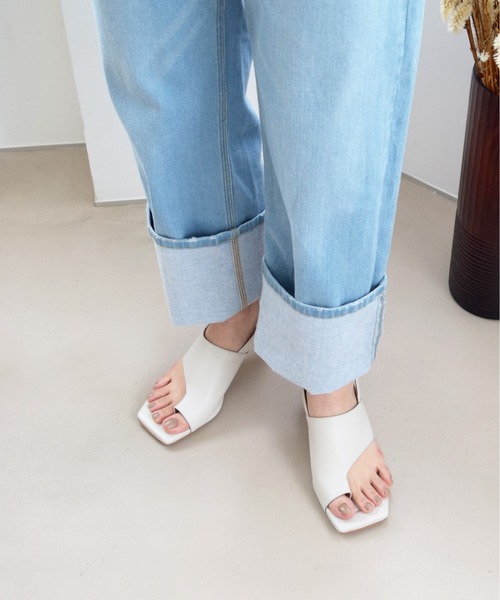 「INTER-CHAUSSURES」 「ANGEL ALARCON」ヒールサンダル 37 ブラック レディース_画像5