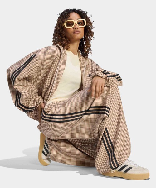 adidas（アディダス） ワイドパンツ パンツ チェック トラウザー