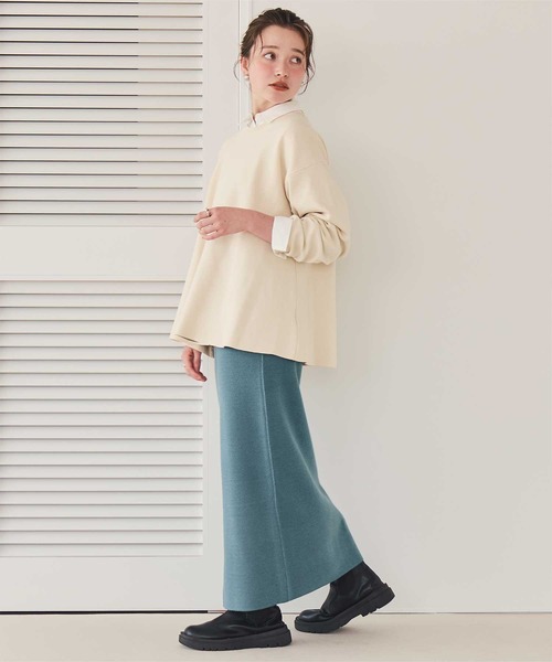 titivate（ティティベイト） スカート スリットタイトニットスカート