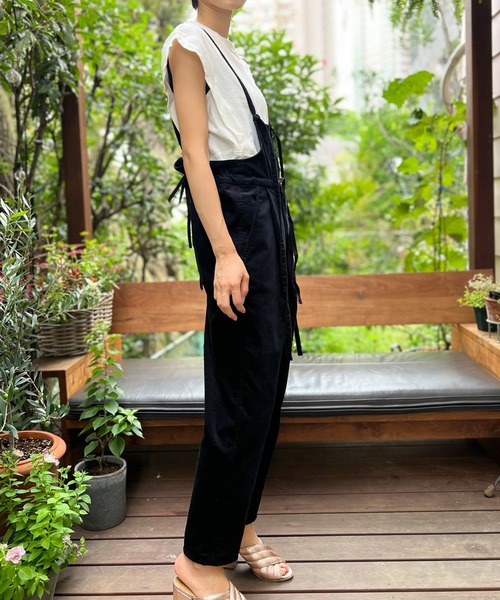 AVIE（アビィ） サロペット オーバーオール ストレッチベルベット