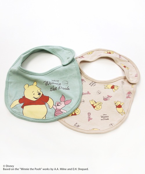 JAM & LINK スタイ よだれかけ くまのプーさん / スタイ2枚セット