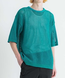 【海外 正規品】 ニット セーター LiNoH 「LiNoH」CODE KNIT S/S MESH YARN トップス