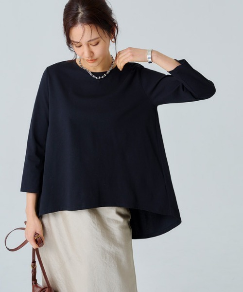 tシャツ GIZAコットンバックギャザーTシャツ レディース RASW tシャツ GIZAコットンバックギャザーTシャツ レディース
