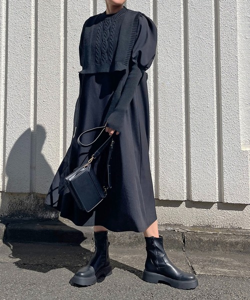 Jewelobe（ジュエローブ） ワンピース ケーブルショートベスト