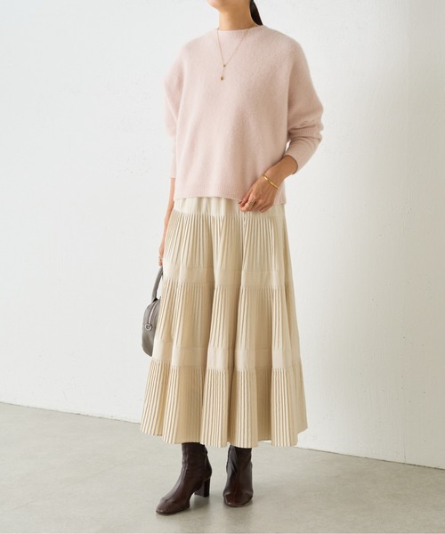 BEARDSLEY ビアズリー　ヘムプリーツ　ティアード　ギャザースカート BEARDSLEY ビアズリーヘムプリーツティアードギャザースカート