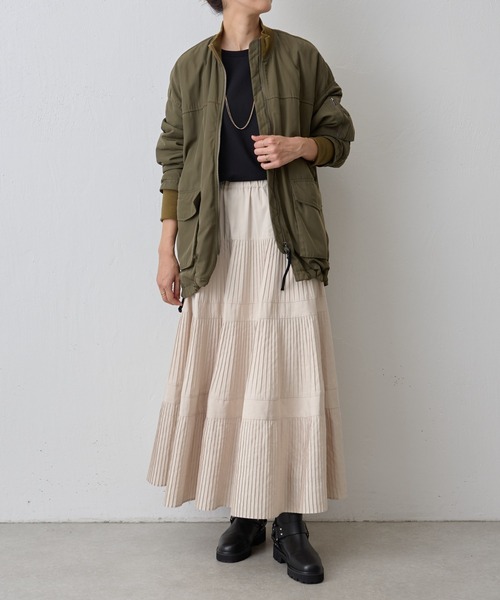 BEARDSLEY ビアズリー　プリーツティアードスカート　ホワイト BEARDSLEY スカート プリーツティアードスカート : ZOZOTOWN