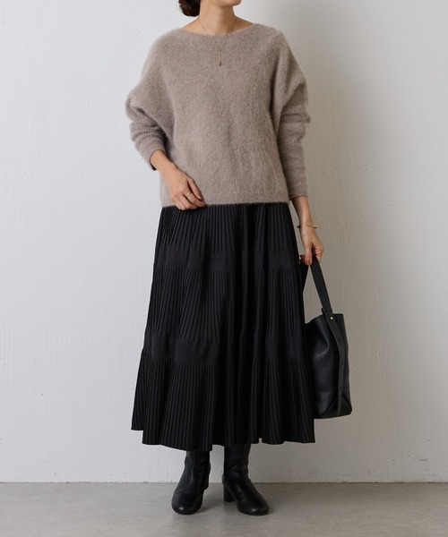 新品　BEARDSLEY ヘムプリーツティアードギャザースカート Stylevoice for xxx スカート ランダムギャザーデザインスカート