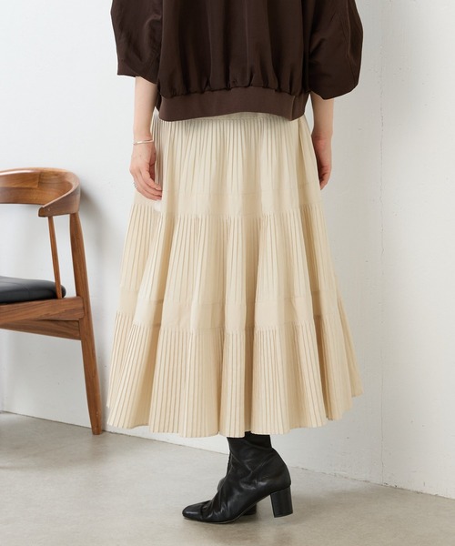 BEARDSLEY（ビアズリー） ロング スカート プリーツティアードスカート