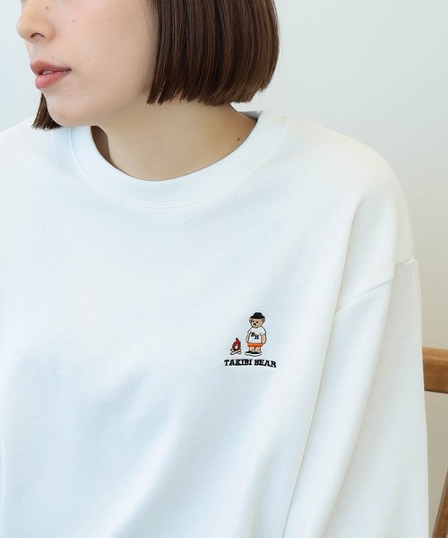 大人気！＜BEAMS HEART＞タキビ ベアー ビッグ スウェット ユニセックス】タキビ ベアー ビッグ スウェット（スウェット
