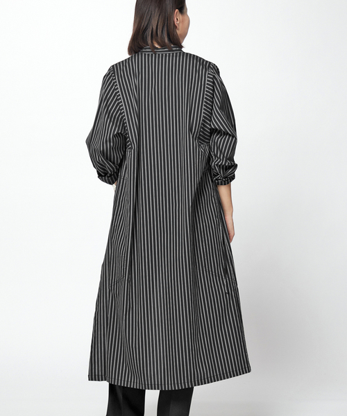 シャツ ブラウス 【LIWAN / リワン】ストライプガウン LIWAN リワン