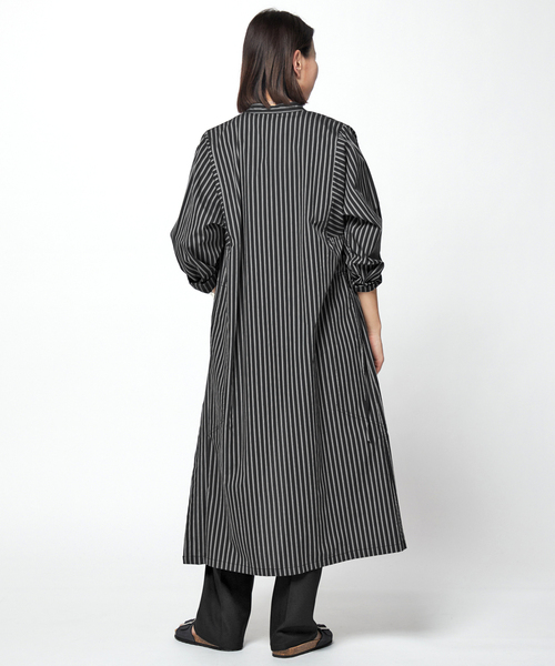 シャツ ブラウス 【LIWAN / リワン】ストライプガウン LIWAN リワン