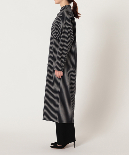 シャツ ブラウス 【LIWAN / リワン】ストライプガウン LIWAN リワン